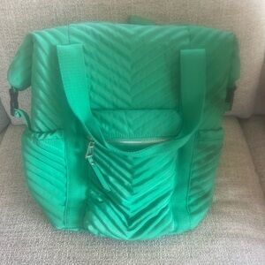 Green Quilted Tote Bag